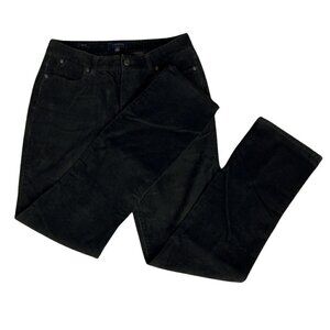 TALBOTS Women's Heritage Black Corduroy Pants Straight Leg‎ Size 8
